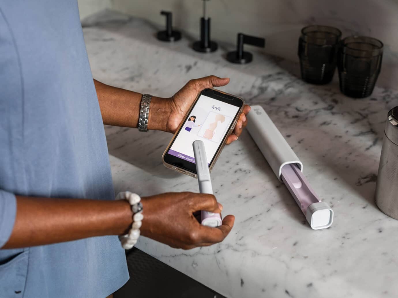 Leva therapy app and wand