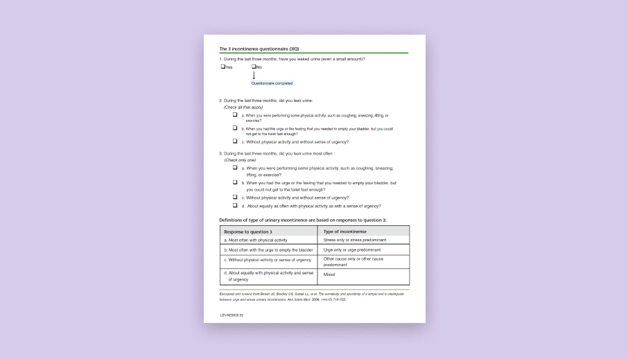 3-IQ Patient Screening Questionnaire