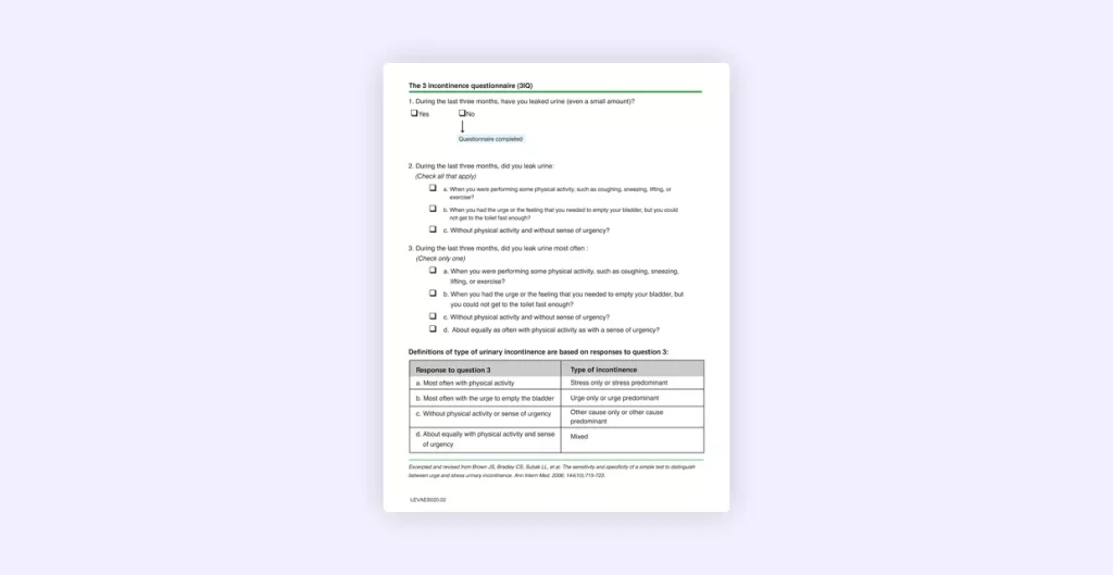3-IQ Patient Screening Questionnaire